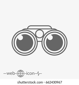 outline binoculars vector icon