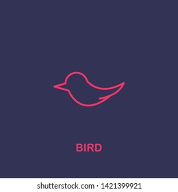 Outline bird icon.bird vector illustration. Symbol for web and mobile