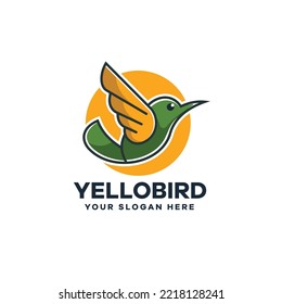 Outline Bird Illustration Logo Template