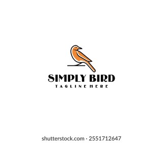 Outline Bird Nature Wildlife Animal Design Logotype