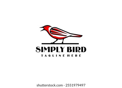 Outline Bird Nature Wildlife Animal Design Logotype