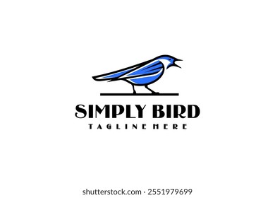 Outline Bird Nature Wildlife Animal Design Logotype