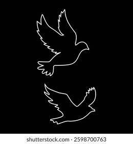 outline bird silhouette , vector illustrator 