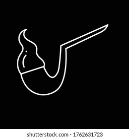 Outline birthday acsessoris doodle icon isolated on black background. sign, symbol, outline