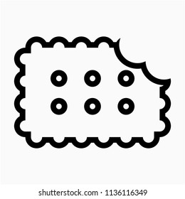 Outline biscuit pixel perfect vector icon