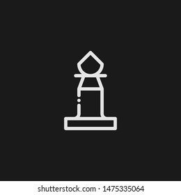 Outline bishop vector icon. Bishop illustration for web, mobile apps, design. Bishop vector symbol.