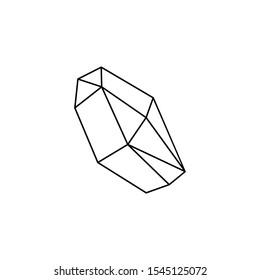 Outline Black Diamond logo isolated on transparent background