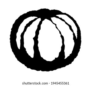 Outline black hand drawn bio eco health exotic tropic farm diet white emblem retro art line print style. Close up macro view tasty sweet sour ripe whole round yellow lime grapefruit lemon lobule slice