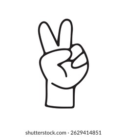  Outline black icon hands with different gestures and signs