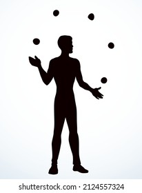Outline black ink pen drawn adult street human guy cheer joy face catch launch talent motion jester training job concept logo emblem design retro art doodle style. Close up view white scene text space