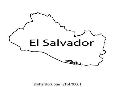 Outline Black Silhouette Map South American Stock Vector (Royalty Free ...