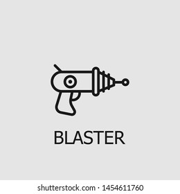 Outline blaster vector icon. Blaster illustration for web, mobile apps, design. Blaster vector symbol.
