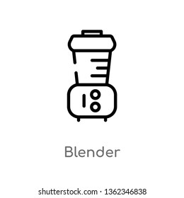 outline blender vector icon. isolated black simple line element illustration from alcohol concept. editable vector stroke blender icon on white background