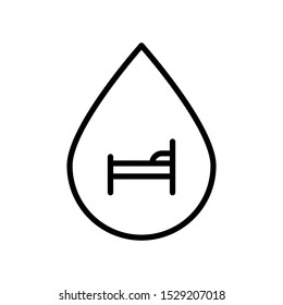 Outline blood vector icon editable vector stroke