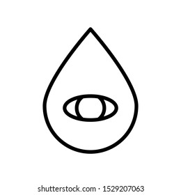 Outline blood vector icon editable vector stroke