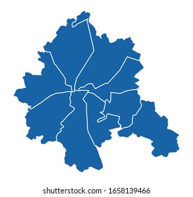 Blaue Grundkarte von Kharkiv
