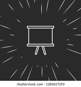 Outline board icon, illustrated icon for modern web and mobile design, simple and minimal symbol of board