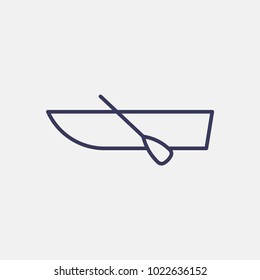 Outline boat icon illustration isolated vector sign symbol
