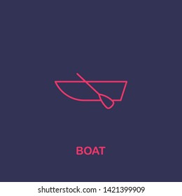 Outline boat icon.boat vector illustration. Symbol for web and mobile