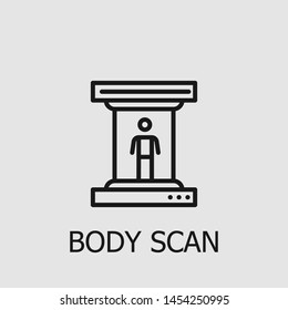 Outline body scan vector icon. Body scan illustration for web, mobile apps, design. Body scan vector symbol.