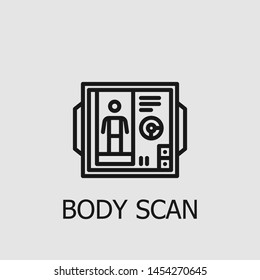 Outline body scan vector icon. Body scan illustration for web, mobile apps, design. Body scan vector symbol.