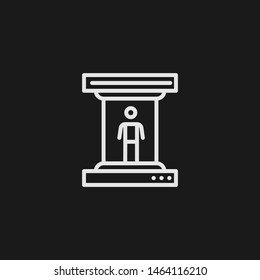 Outline body scan vector icon. Body scan illustration for web, mobile apps, design. Body scan vector symbol.