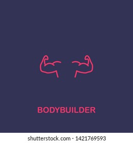 Outline bodybuilder icon.bodybuilder vector illustration. Symbol for web and mobile