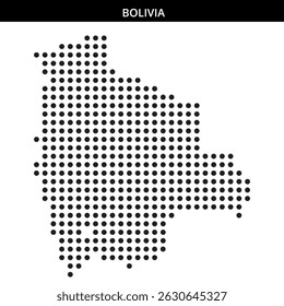 The outline of Bolivia is displayed in dots