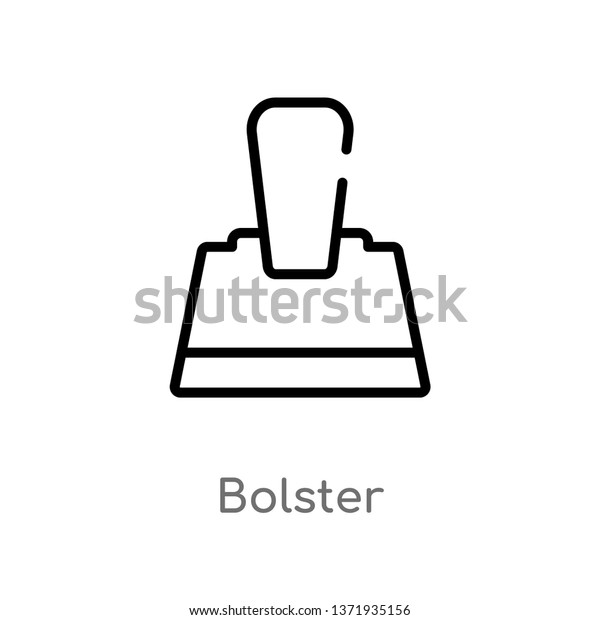 outline bolster vector icon isolated black stock vector royalty free 1371935156 shutterstock