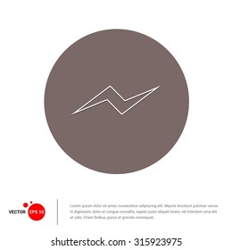 Outline bolt icon, Vector Illustration, Flat pictogram icon