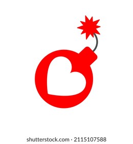 Outline bomb icon with editable stroke.