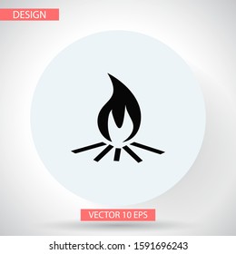 Outline bonfire vector icon. Bonfire illustration for web,vector icon mobile apps, design. vector icon Bonfire vector symbol.