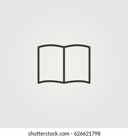 Outline book  icon illustration vector symbol
