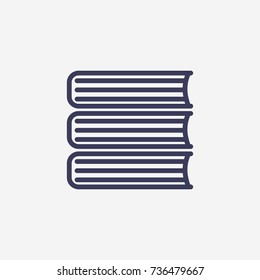 Outline book icon illustration vector symbol