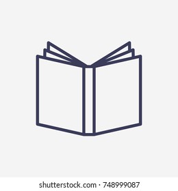 Outline book  icon illustration vector symbol