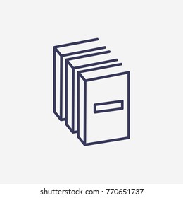 Outline book icon illustration vector symbol 