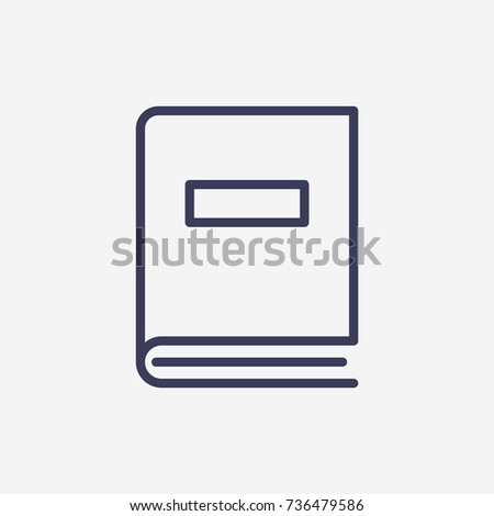 Outline  book icon illustration vector symbol