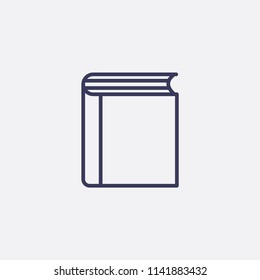 Outline book icon illustration,vector read sign symbol