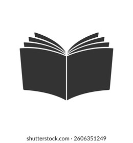 Outline book icon isolated flat style vector illustration on white background.
