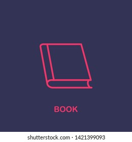 Outline book icon.book vector illustration. Symbol for web and mobile