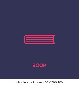 Outline book icon.book vector illustration. Symbol for web and mobile