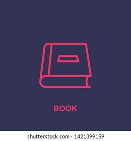Outline book icon.book vector illustration. Symbol for web and mobile
