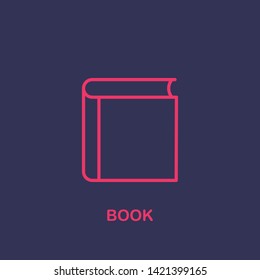 Outline book icon.book vector illustration. Symbol for web and mobile