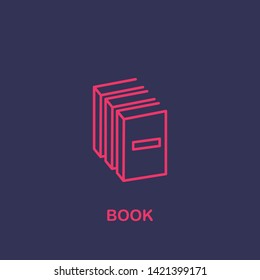 Outline book icon.book vector illustration. Symbol for web and mobile