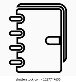 Outline book vector icon
