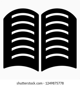 Outline book vector icon
