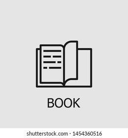 Outline book vector icon. Book illustration for web, mobile apps, design. Book vector symbol. - Shutterstock ID 1454360516