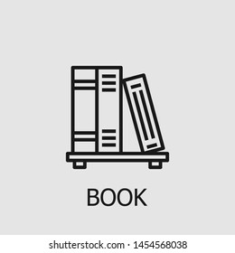 Outline book vector icon. Book illustration for web, mobile apps, design. Book vector symbol.