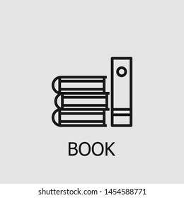Outline book vector icon. Book illustration for web, mobile apps, design. Book vector symbol.
