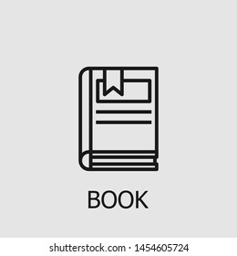 Outline book vector icon. Book illustration for web, mobile apps, design. Book vector symbol.